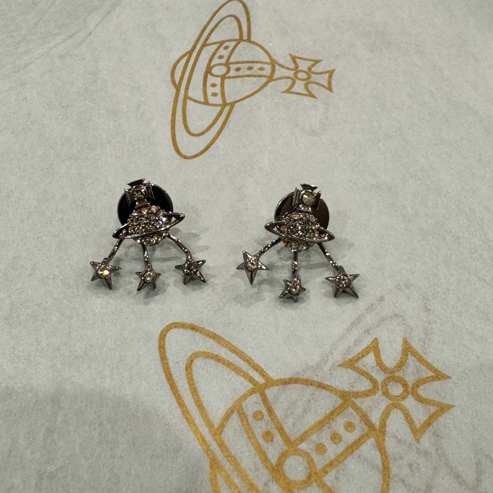 Vivienne Westwood Pia Earrings Gunmetal